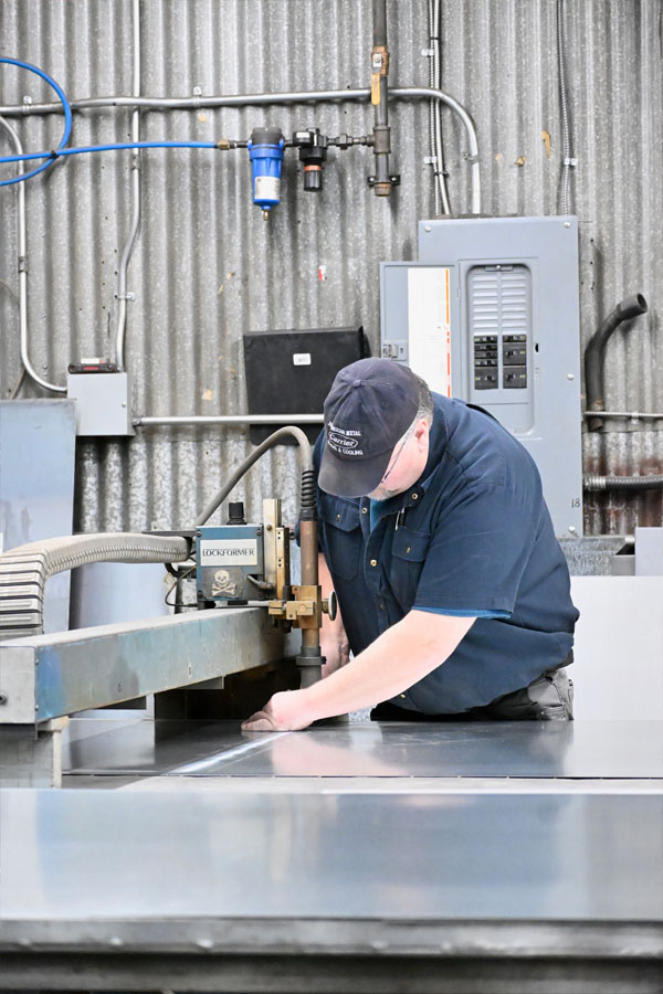 metal being cut